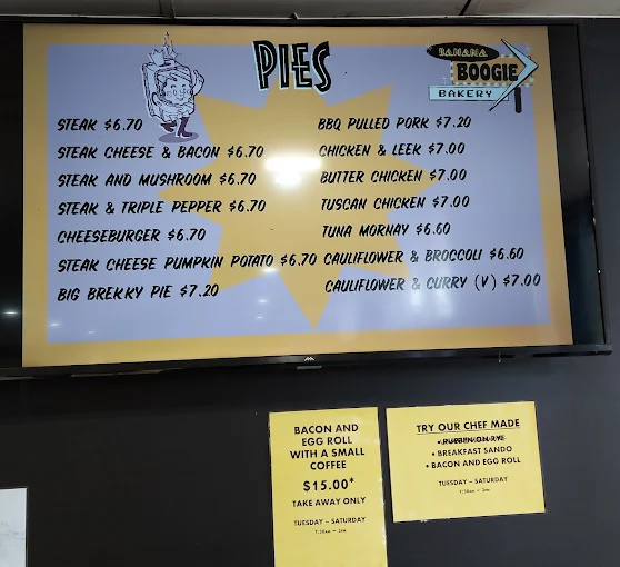 Banana Boogie Bakery menu 4